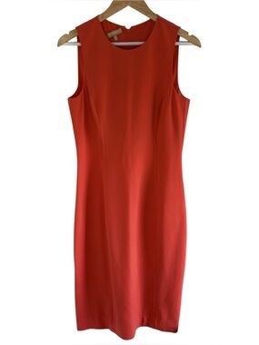 Michael Kors Collection Orange Midi Sheath Dress Size 8